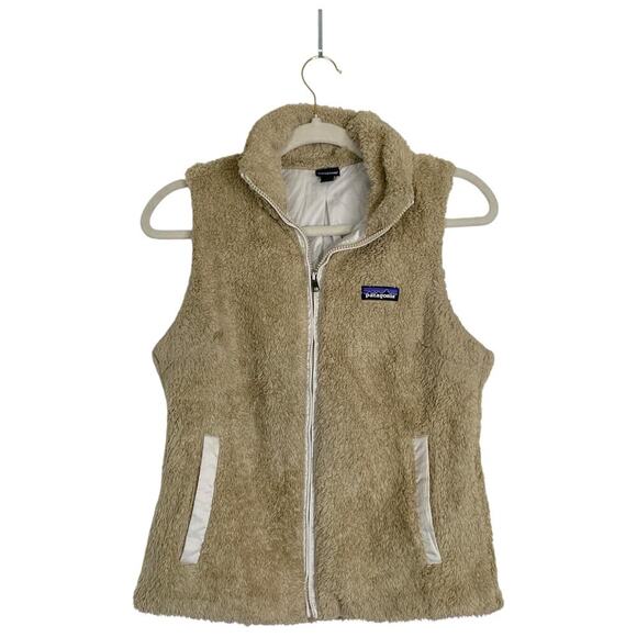 PATAGONIA Women's Los Gatos Fleece Vest El Cap Khaki Sherpa Size Small Outdoors - Picture 1 of 8
